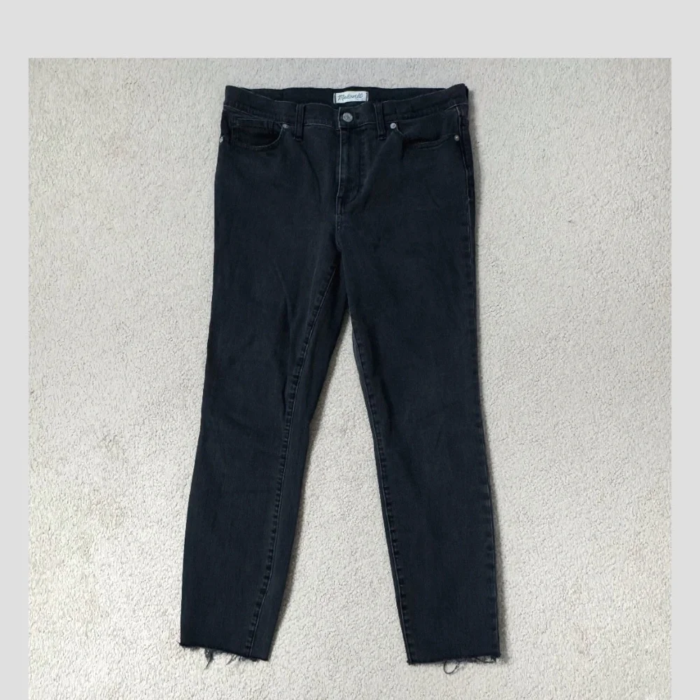 Madewell High Riser Skinny Jeans Washed Black Size 31